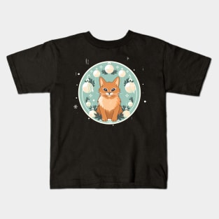 Somali Cat Xmas Ornament, Love Cats Kids T-Shirt